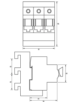 DOEP SLS-Lasttrenner D0 Leergehäuse 