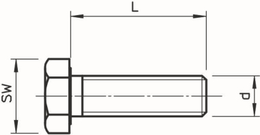 OBO SKS 12x40 G F Sechskantschraube 