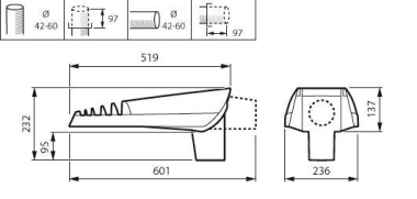    BGP701 LED8-4S/740 DM11 FG GR 42/60P 
