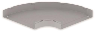 Unex Flachbogen 90° lichtgrau      66630 