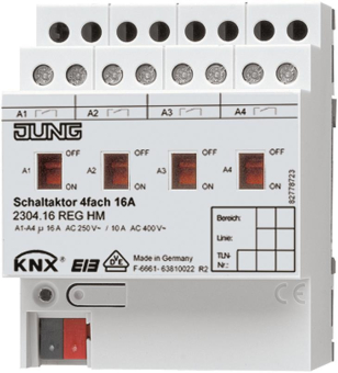 JG KNX Schaltaktor 4fach    2304.16REGHM 