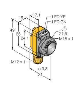 Turck Opto Sensor, Laser      QS186LE2Q8 