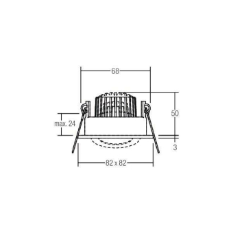 BRUM LED-Einbaust. IP65 Schwarz 39355083 