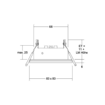 BRUM Einbaumodul quadratisch,   45321080 