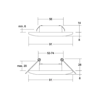 BRUM LED-Einbaudownlight rund,  38371033 