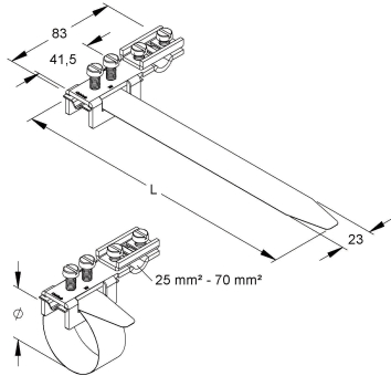 Kleinhuis Erdungs-Bandschelle DM    39/1 