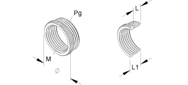 Kleinhuis Adapter Pg21 außen    46P21M20 