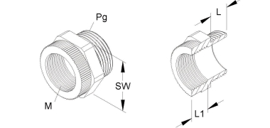 Kleinhuis Adapter Pg21 außen  1897P21M25 