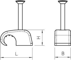 OBO 2025 25 RW Haft-Clip 4-7mm L25 PP 