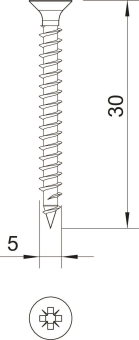 OBO 4759 5.0x30 Sprint-Schraube Senkkopf 