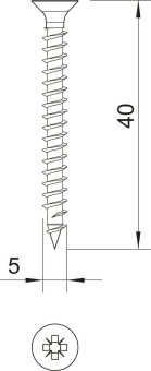 OBO 4759 5.0x40 Sprint-Schraube Senkkopf 