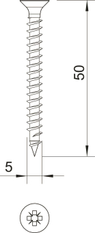 OBO 4759 5.0x50 Sprint-Schraube Senkkopf 