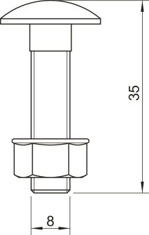 OBO FRSB M8x35 A2 Flachrundschraube 