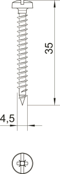 OBO 4758 4.5x35 Golden-Sprint-Schraube 