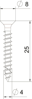 OBO OTSC 4,0x25 A4 Spanplattenschraube 