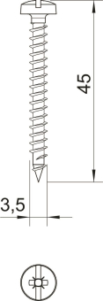 OBO 4758 3.5x45 Golden-Sprint-Schraube 