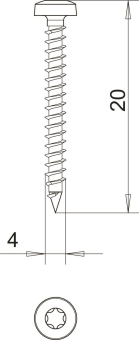 OBO 4758T 4.0x20 Golden-Sprint-Schraube 
