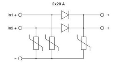 Phoenix    TRIO2-DIODE/12-24DC/2X20/1X40 