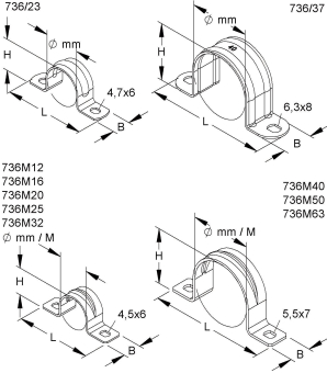 HKL Befestigung-Schelle verzinkt  736/23 