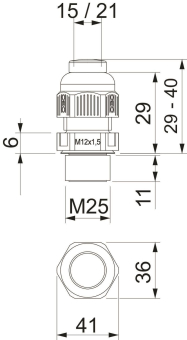 OBO V-TEC VM32VS LGR Kabelverschraubung 