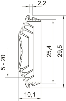 OBO EDK 25 LGR Einsteckdichtung f.Kabel 