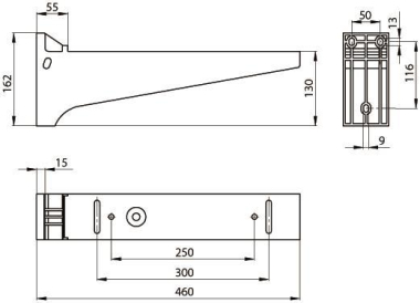 Unex isol. Ausleger lichtgrau      66403 