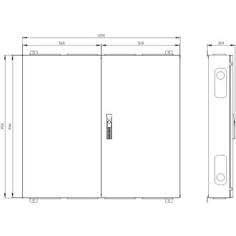 SIEM Wandverteiler AP Alpha 8GK10524KK41 