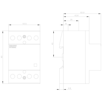 SIEM Insta-Schütz AC24V 40A 4Ö 5TT5843-2 