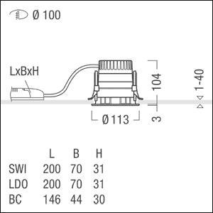 Zumtobel PANOS R R100 2k-840    62926699 