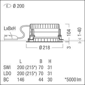 Zumtobel PANOS R R200 2k-840    62926872 
