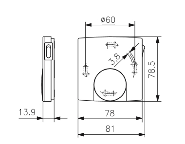 ALRE-IT Raumtemp.-regler   RTBSB-201.062 