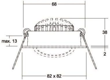 BRUM LED-Einbaustrahler 230V,   39465023 