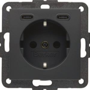 Berker Steckdose SCHUKO/USB CC  48151606 