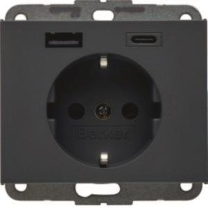 Berker Steckdose SCHUKO/USB AC  48147006 