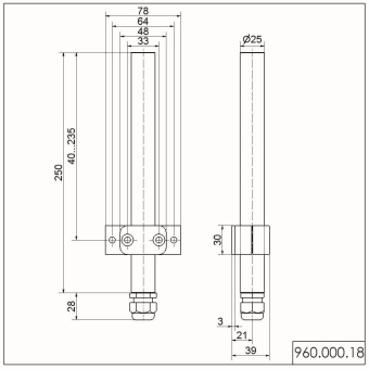 Werma Rohr m.Schelle schwarz    96000018 