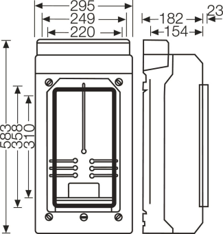 HENS Zählergehäuse 295x583x205    KV9338 