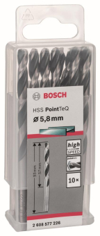 Bosch   HSS-Spiralbohrer PointTeQ 5,8 mm 