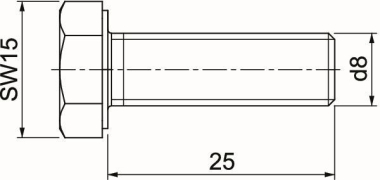 OBO HHS M8x25 A4 Sechskantschraube 