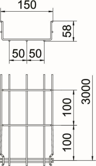 OBO GRM 55 150 G Gitterrinne GRM 