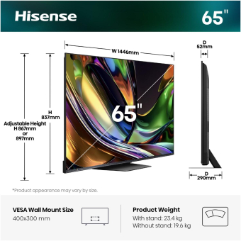 Hisense 65UR8DS sw Mini LED-TV RGB 