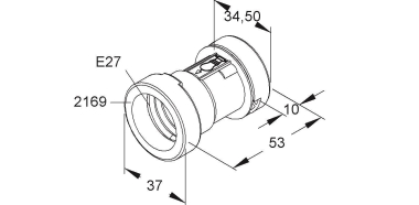 Kleinhuis Illu-Fassung E27 IP44  8221/13 