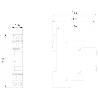 SIEM Taster T=70mm 1S+1OE 20A 2  5TE4830 