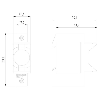 Siemens 5SG1701 NEOZED-Sicherungssockel 