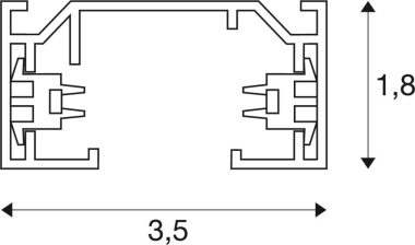 SLV Hochvoltschiene 2m 1-Phasen   143022 