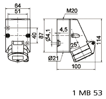 BALS CEE Wandsteckdose 16A 3-polig   119 