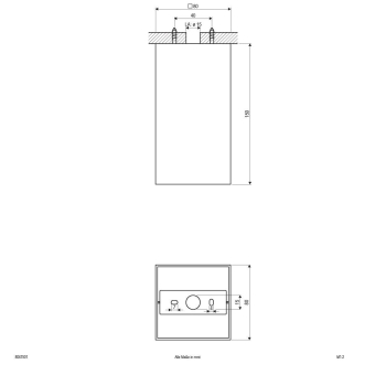 EVN Deckenleuchte quad. weiß     8041501 