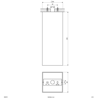EVN Deckenleuchte quad. weiß     8042101 