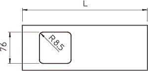 OBO D2-1 130RW Oberteil f.Geräteeinbau 