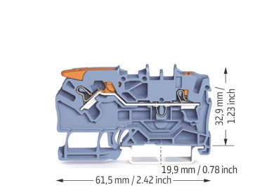WAGO 2102-5204 2-Leiter-Durchgangsklemme 