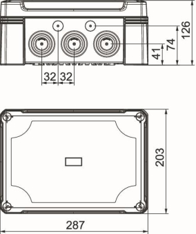 OBO X25 SW Kabelabzweigkasten 